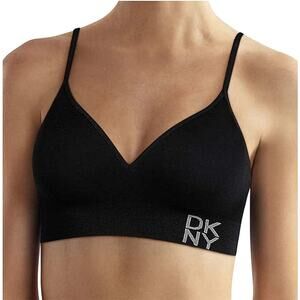 DKNY Energy Seamless Bralette Everyday Comfort Bra Black Size Medium